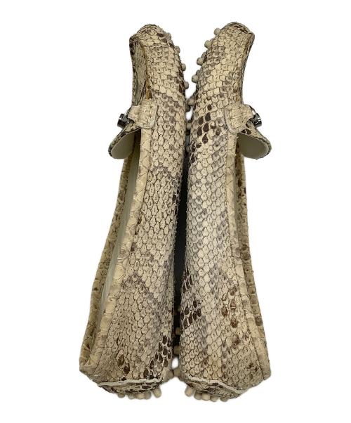 LOUIS VUITTON（ルイ ヴィトン）LOUIS VUITTON (ルイ ヴィトン) パイソンドライビングローシューズ ブラウン サイズ:34の古着・服飾アイテム