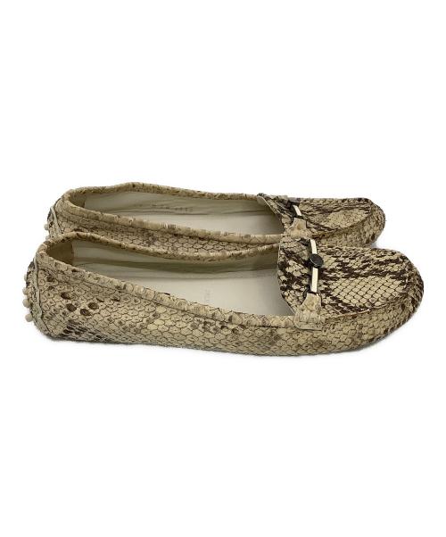 LOUIS VUITTON（ルイ ヴィトン）LOUIS VUITTON (ルイ ヴィトン) パイソンドライビングローシューズ ブラウン サイズ:34の古着・服飾アイテム