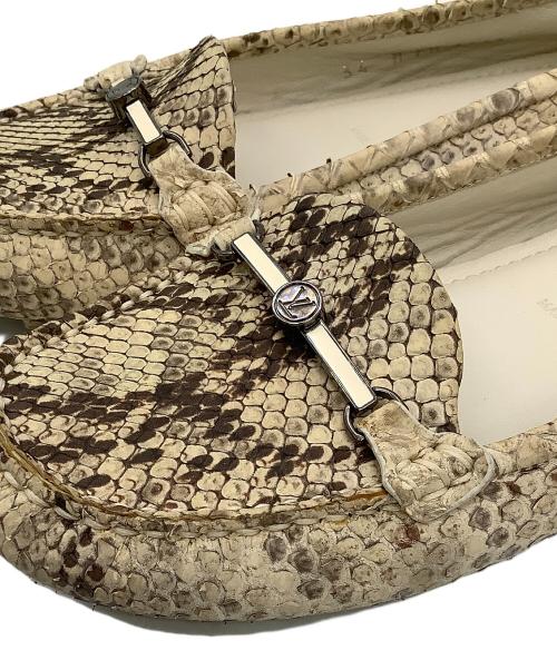 LOUIS VUITTON（ルイ ヴィトン）LOUIS VUITTON (ルイ ヴィトン) パイソンドライビングローシューズ ブラウン サイズ:34の古着・服飾アイテム