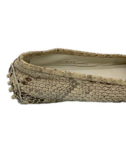 LOUIS VUITTON（ルイ ヴィトン）LOUIS VUITTON (ルイ ヴィトン) パイソンドライビングローシューズ ブラウン サイズ:34の古着・服飾アイテム