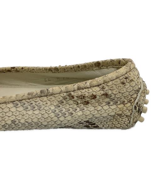 LOUIS VUITTON（ルイ ヴィトン）LOUIS VUITTON (ルイ ヴィトン) パイソンドライビングローシューズ ブラウン サイズ:34の古着・服飾アイテム