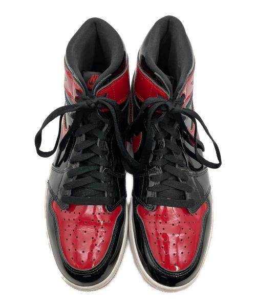 NIKE（ナイキ）NIKE (ナイキ) スニーカー AIR JORDAN 1 HIGH OG ブラック×レッド サイズ:cm 26.5の古着・服飾アイテム