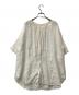nest Robe（ネストローブ）の古着「ギャザー リネンフロントシャーリングプルオーバーブラウス」｜アイボリー
