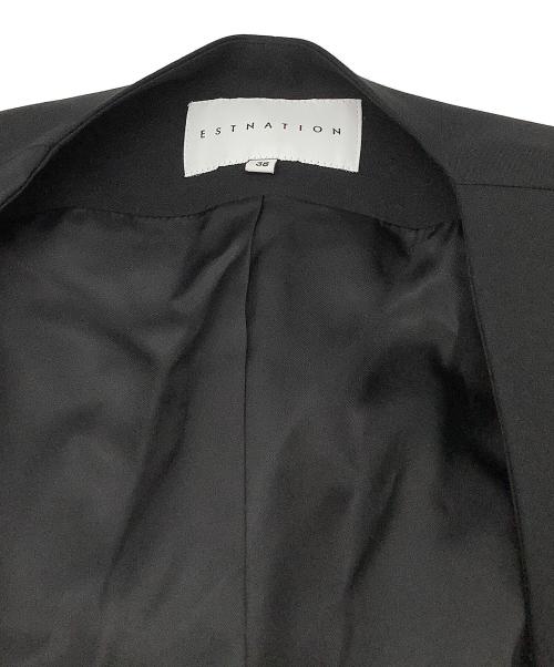 ESTNATION（エストネーション）ESTNATION (エストネーション) ジレ ロングジレベスト ブラック サイズ:38の古着・服飾アイテム