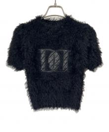 darich（ダーリッチ）の古着「半袖ニット」｜ブラック