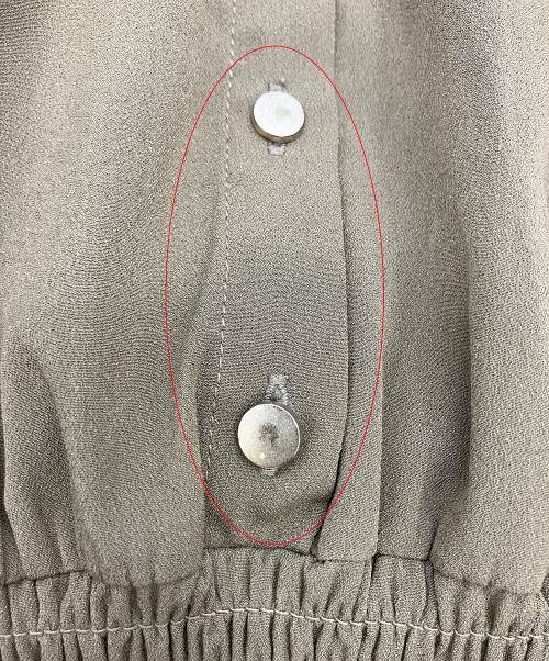 rienda（リエンダ）rienda (リエンダ) 半袖ワンピース ハトメボウタイシャツワンピース オリーブ サイズ:Sの古着・服飾アイテム