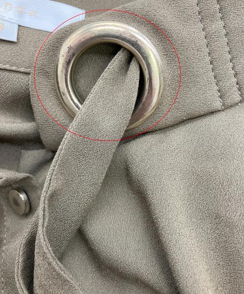 rienda（リエンダ）rienda (リエンダ) 半袖ワンピース ハトメボウタイシャツワンピース オリーブ サイズ:Sの古着・服飾アイテム