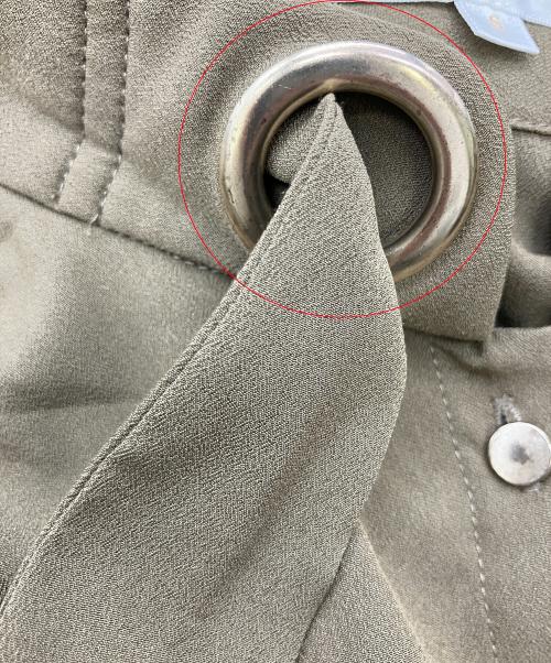 rienda（リエンダ）rienda (リエンダ) 半袖ワンピース ハトメボウタイシャツワンピース オリーブ サイズ:Sの古着・服飾アイテム