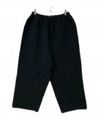 plantationプランテーション）の古着「ペーパーヤーンワイドパンツ」｜ブラック