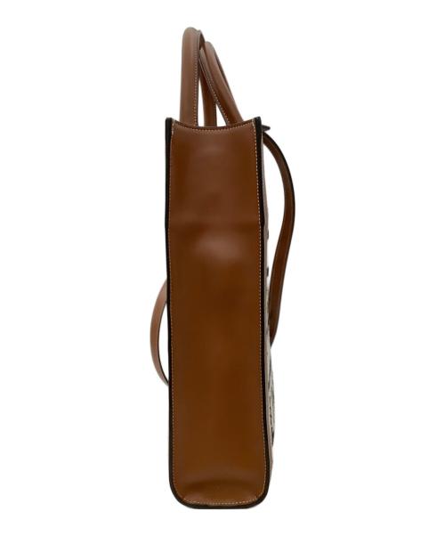 CELINE（セリーヌ）CELINE (セリーヌ) スモールバーティカル2WAYトートバッグ 192082EFY ブラウン×ベージュの古着・服飾アイテム