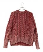 DIESELディーゼル）の古着「ケーブルニット」｜レッド