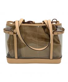 濱野皮革工芸（ハマノヒカクコウゲイ）の古着「スケルトンバッグ ハンドバッグ」｜ブラウン