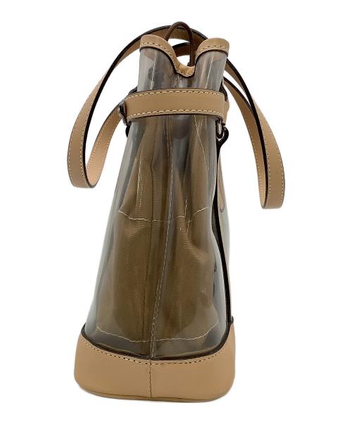 濱野皮革工芸（ハマノヒカクコウゲイ）濱野皮革工芸 (ハマノヒカクコウゲイ) スケルトンバッグ ハンドバッグ ブラウンの古着・服飾アイテム