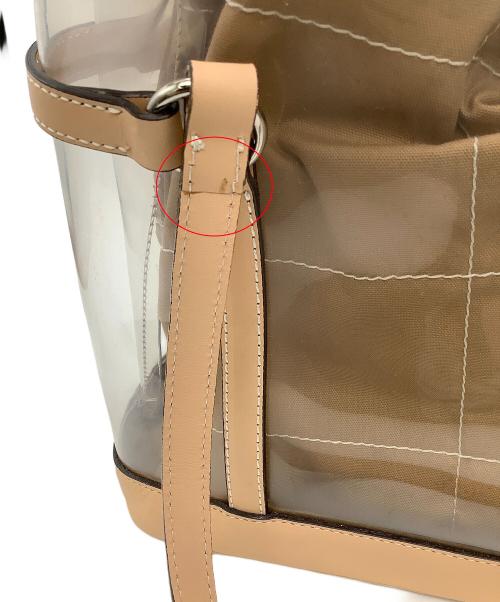 濱野皮革工芸（ハマノヒカクコウゲイ）濱野皮革工芸 (ハマノヒカクコウゲイ) スケルトンバッグ ハンドバッグ ブラウンの古着・服飾アイテム