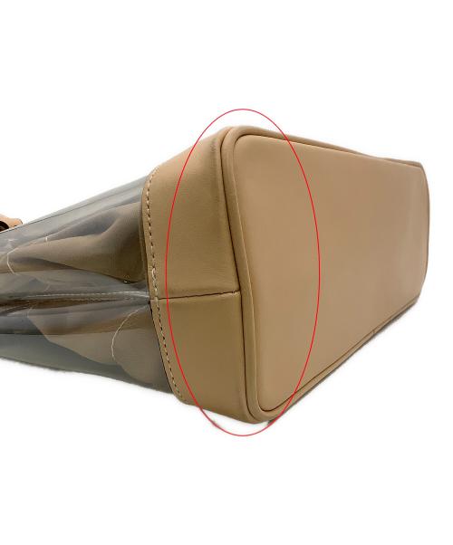 濱野皮革工芸（ハマノヒカクコウゲイ）濱野皮革工芸 (ハマノヒカクコウゲイ) スケルトンバッグ ハンドバッグ ブラウンの古着・服飾アイテム