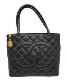 CHANEL（シャネル）の古着「マトラッセ キャビアスキン トートバッグ AO1804」｜ブラック