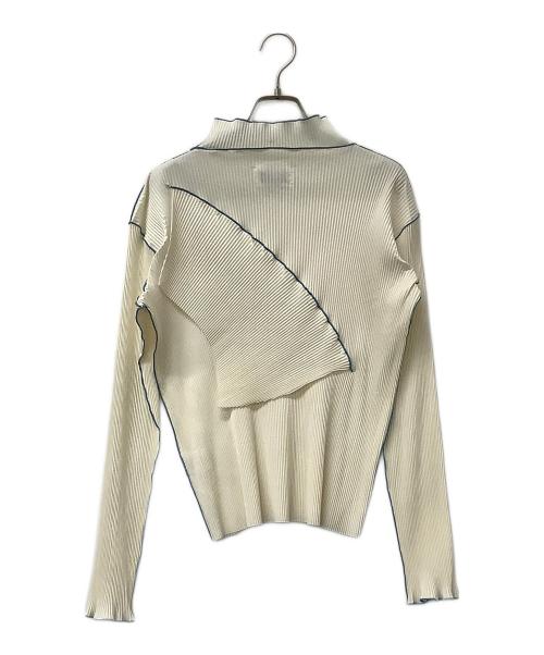 todo kotohayokozawa（トゥードゥー コトハヨコザワ）todo kotohayokozawa (トゥードゥー コトハヨコザワ) 長袖カットソー ベージュ×ブルー サイズ:不明の古着・服飾アイテム