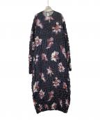 Ameriアメリ）の古着「NEON FLOWER I LINE DRESS」｜ネイビー