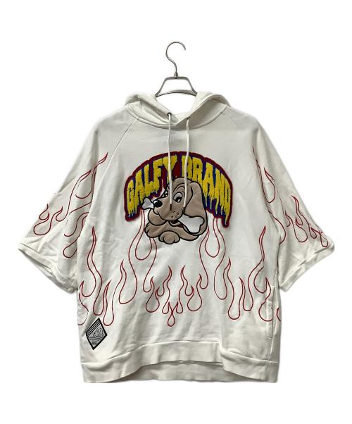 GALFY CRUTCH BRAND（ガルフィークラッチブランド）GALFY CRUTCH BRAND (ガルフィークラッチブランド) セットアップ 炎上大学 パンツセットアップ ホワイト サイズ:中型犬(L)の古着・服飾アイテム