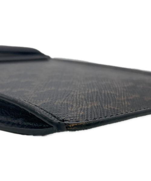 CELINE（セリーヌ）CELINE (セリーヌ) モバイルポーチ トリオンフキャンバス＆ラムスキン ブラックの古着・服飾アイテム