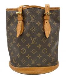 LOUIS VUITTON（ルイ ヴィトン）の古着「ショルダーバッグ モノグラム M42238 バケットPM」｜ブラウン