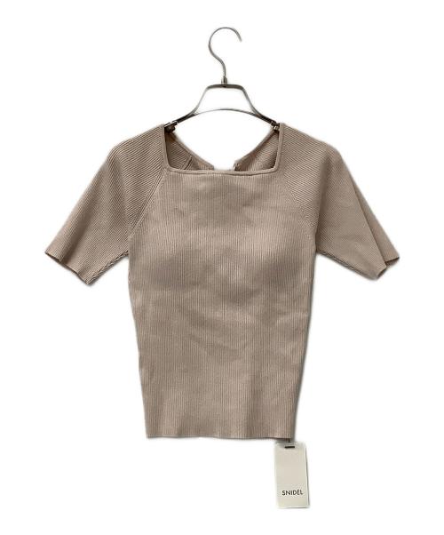 Snidel（スナイデル）Snidel (スナイデル) バックオープンリボンニットプルオーバー ピンク サイズ:Fの古着・服飾アイテム