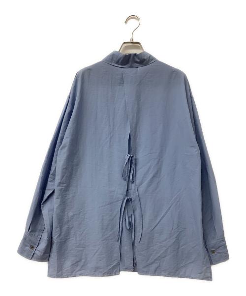 FRAY ID（フレイ アイディー）FRAY ID (フレイ アイディー) バックオープンシャツ ブルー サイズ:Fの古着・服飾アイテム
