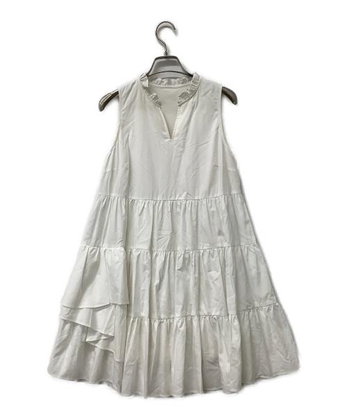 Snidel（スナイデル）Snidel (スナイデル) アシメニットコンビワンピース ホワイト サイズ:Fの古着・服飾アイテム