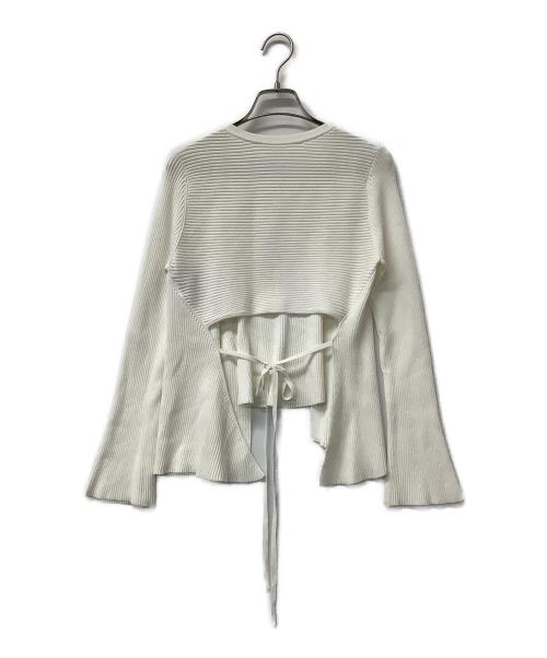 Snidel（スナイデル）Snidel (スナイデル) アシメニットコンビワンピース ホワイト サイズ:Fの古着・服飾アイテム