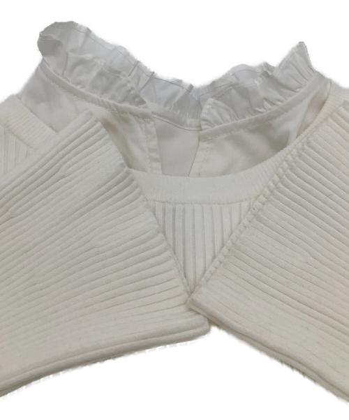 Snidel（スナイデル）Snidel (スナイデル) アシメニットコンビワンピース ホワイト サイズ:Fの古着・服飾アイテム