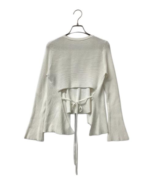 Snidel（スナイデル）Snidel (スナイデル) アシメニットコンビワンピース ホワイト サイズ:Fの古着・服飾アイテム