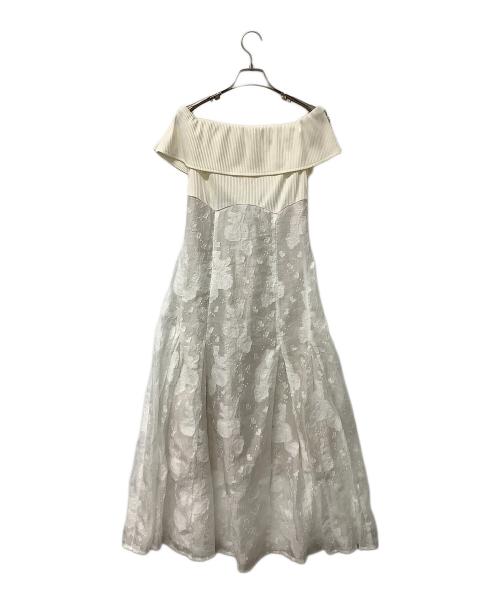 DazzliN（ダズリン）DazzliN (ダズリン) シアージャカードコルセットワンピース ホワイト サイズ:Sの古着・服飾アイテム