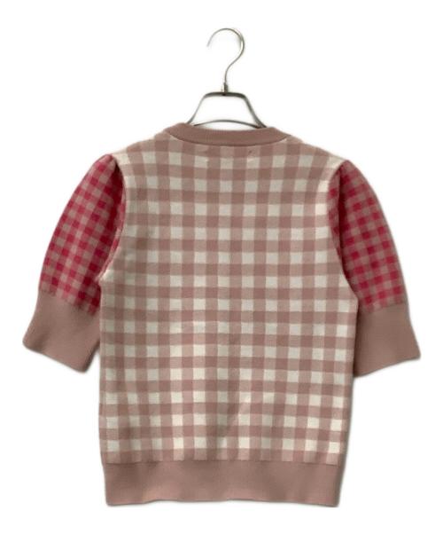 furfur（ファーファー）furfur (ファーファー) バイカラーギンガムプルオーバー ピンク×ホワイト サイズ:Fの古着・服飾アイテム