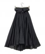 FRAY IDフレイ アイディー）の古着「オーガンジーサーキュラースカート」｜ネイビー