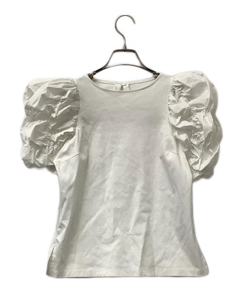 CELFORD（セルフォード）CELFORD (セルフォード) シャーリングスリーブカットソー ホワイト サイズ:36の古着・服飾アイテム