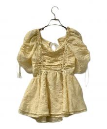 Snidel（スナイデル）の古着「シアーシャーリングブラウス」｜イエロー