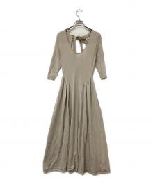 Snidel（スナイデル）の古着「バックオープンニットワンピース」｜ブラウン