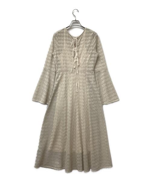 FRAY ID（フレイ アイディー）FRAY ID (フレイ アイディー) 2wayHerレースドレス ベージュの古着・服飾アイテム