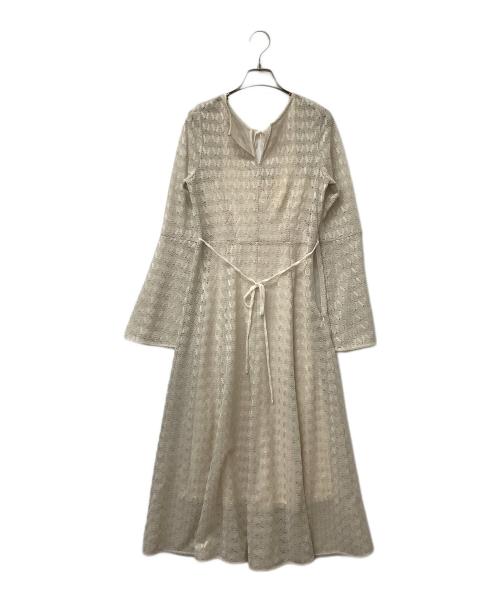 FRAY ID（フレイ アイディー）FRAY ID (フレイ アイディー) 2wayHerレースドレス ベージュの古着・服飾アイテム