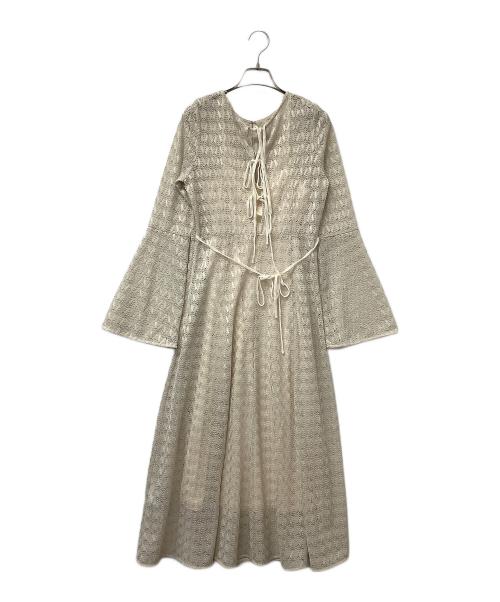 FRAY ID（フレイ アイディー）FRAY ID (フレイ アイディー) 2wayHerレースドレス ベージュの古着・服飾アイテム