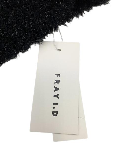 FRAY ID（フレイ アイディー）FRAY ID (フレイ アイディー) ラメフェザーニットペプラムキャミ ブラック サイズ:Fの古着・服飾アイテム