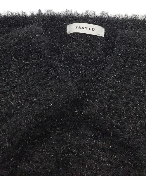 FRAY ID（フレイ アイディー）FRAY ID (フレイ アイディー) ラメフェザーニットボレロ ブラック サイズ:Fの古着・服飾アイテム