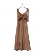 FRAY IDフレイ アイディー）の古着「フリンジキャミワンピース」｜ピンク