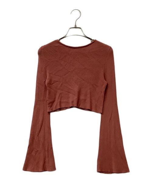 Snidel（スナイデル）Snidel (スナイデル) ニットカーデ&プリントキャミワンピース ホワイト×ピンクの古着・服飾アイテム