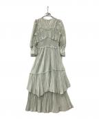 Snidelスナイデル）の古着「ワッシャープリーツワンピース」｜グリーン