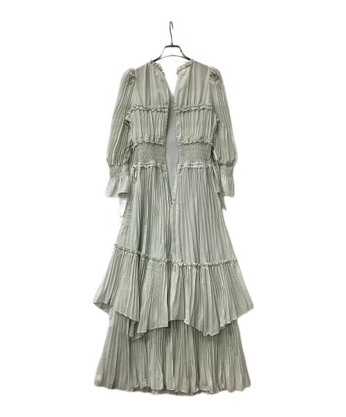 Snidel（スナイデル）Snidel (スナイデル) ワッシャープリーツワンピース グリーン サイズ:1の古着・服飾アイテム