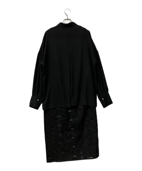 resil（レジル）resil (レジル) ロングシャツ ブラック サイズ:Mの古着・服飾アイテム