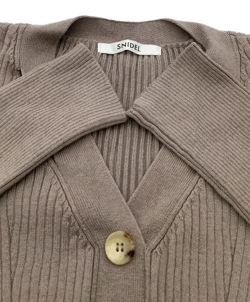 Snidel（スナイデル）Snidel (スナイデル) フロントボタンニットワンピース チャコールグレー サイズ:Fの古着・服飾アイテム
