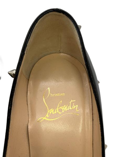 Christian Louboutin（クリスチャン・ルブタン）Christian Louboutin (クリスチャン・ルブタン) ポインテッドトゥハイヒールパンプス  スタッズ ブラック サイズ:34の古着・服飾アイテム