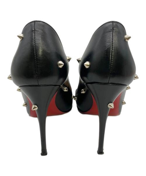Christian Louboutin（クリスチャン・ルブタン）Christian Louboutin (クリスチャン・ルブタン) ポインテッドトゥハイヒールパンプス  スタッズ ブラック サイズ:34の古着・服飾アイテム
